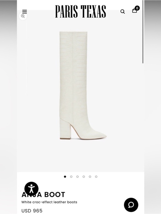 Paris Texas Shoes - Paris Texas White Croc-Effect Over-the-Knee Block Heel Boots
